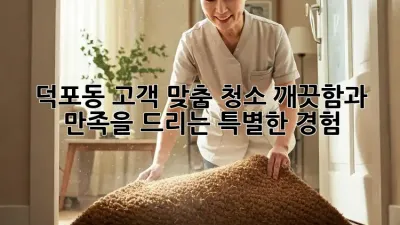 덕포동 고객 맞춤 청소: 깨끗함과 만족을 드리는 특별한 경험